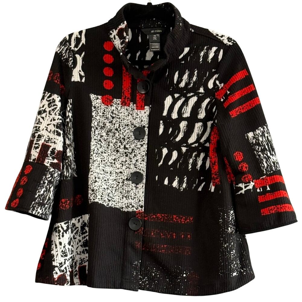 Ali Miles Jacket Petite Medium Art to Wear ASO General Hospital Wire Collar Goth